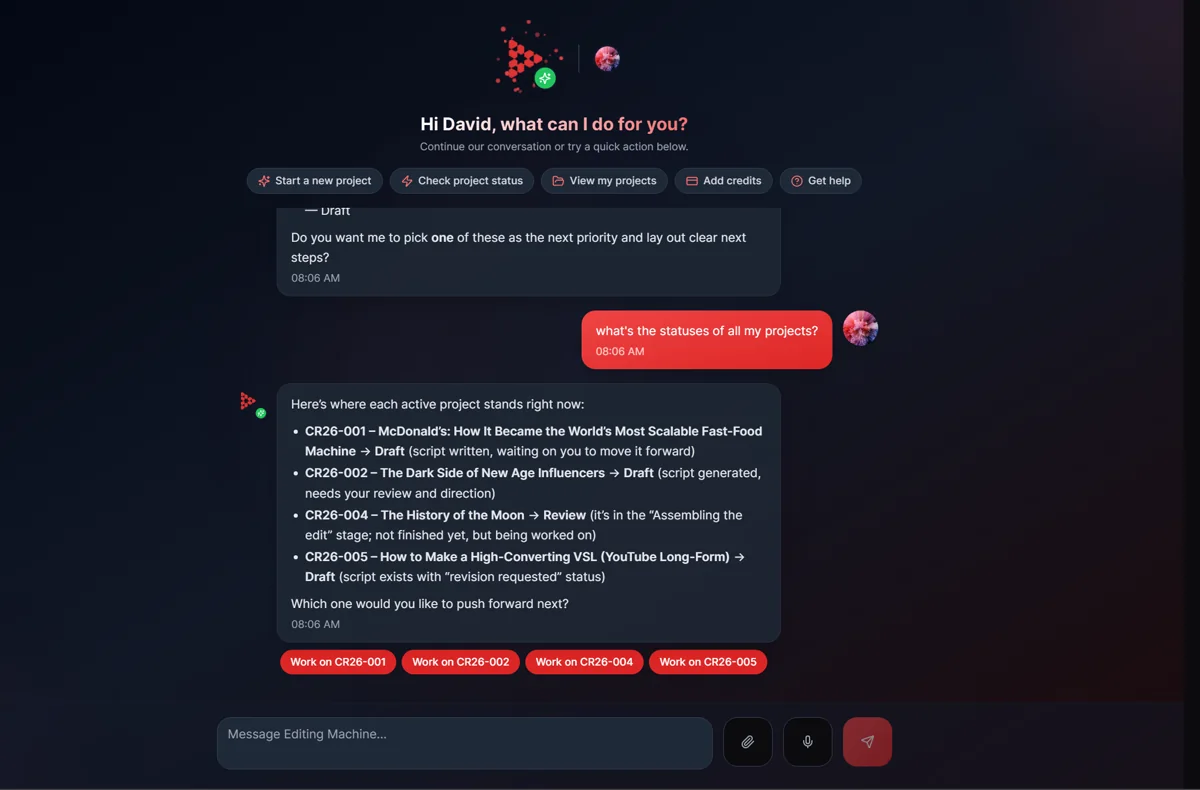AI Director Interface